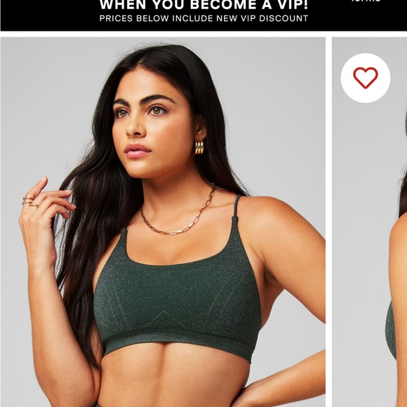 Fabletics Women's Alpine Green Shimmer Seamless Set - Picture 3 of 7